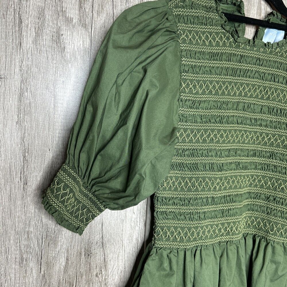 Hill House Nap Mini Dress Vivi Size S Green - Picture 5 of 10